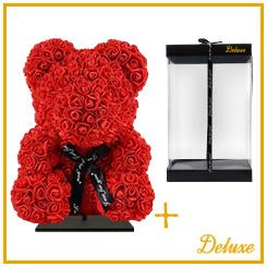 Bier DELUXE op standaard 40cm - roodschuim - in luxe cadeauverpakking 40 cm