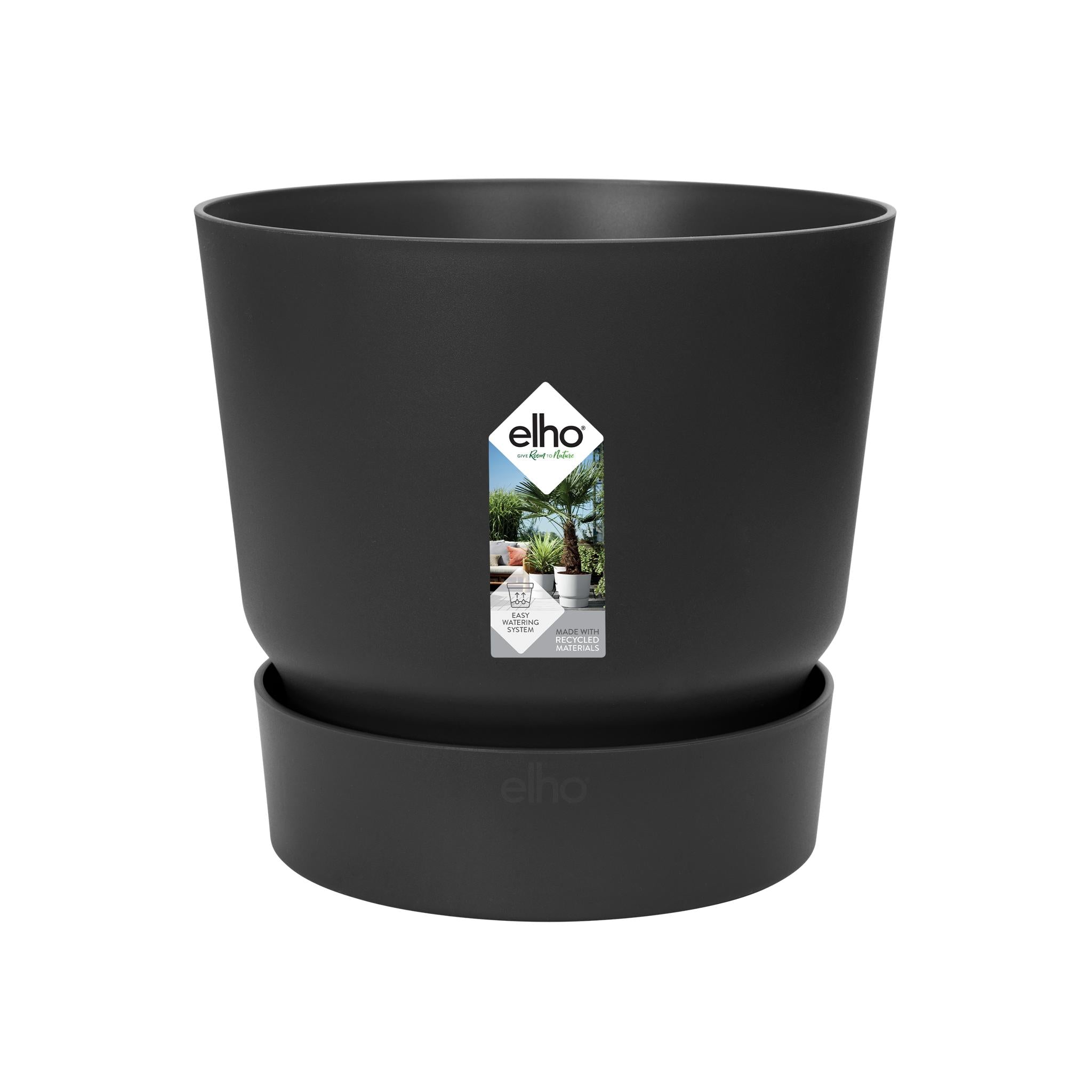 Pot elho Greenville Rond zwart - D24 x H23