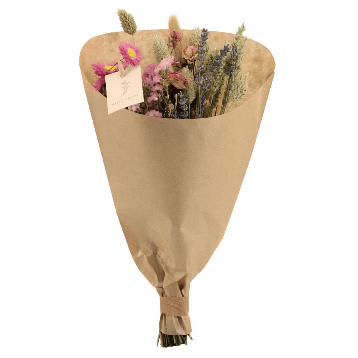Droogbloemen Veldboeket Roze - Ø15 - ↨35cm