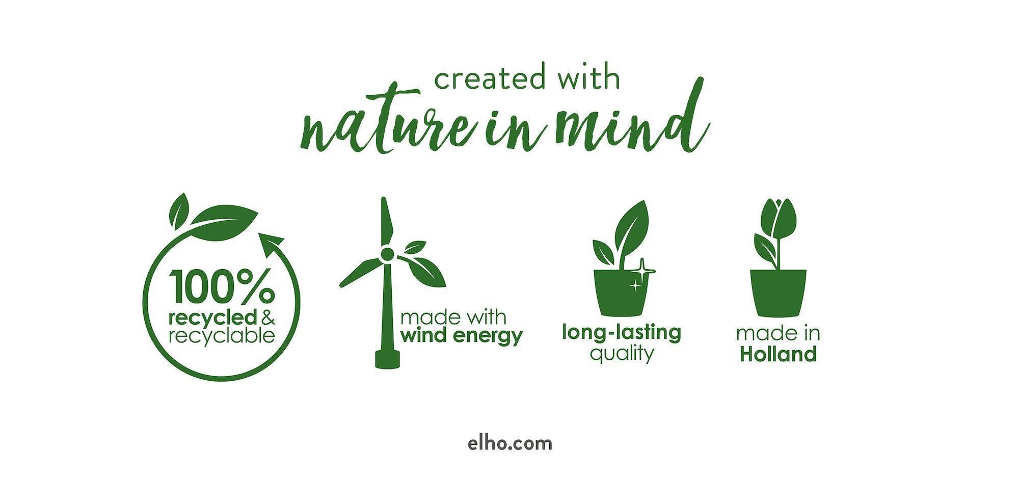 Pot elho Greenville Rond groen - D24 x H23