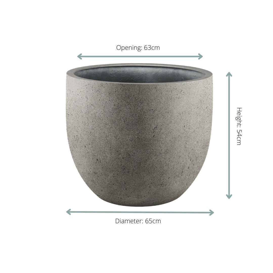 Pot Grigio New Egg Naturel Beton - D65 x H54
