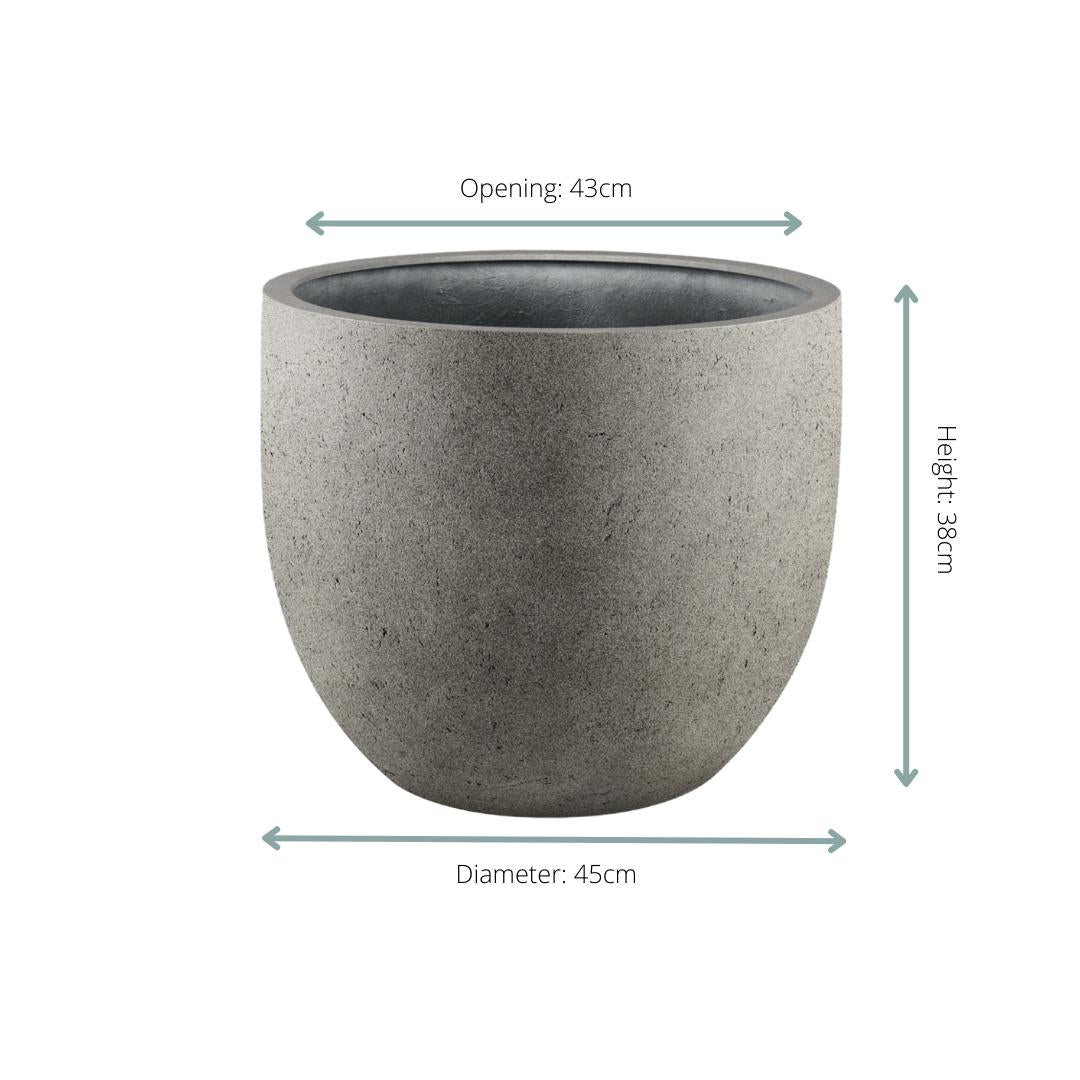 Pot Grigio New Egg Naturel Beton - D45 x H38