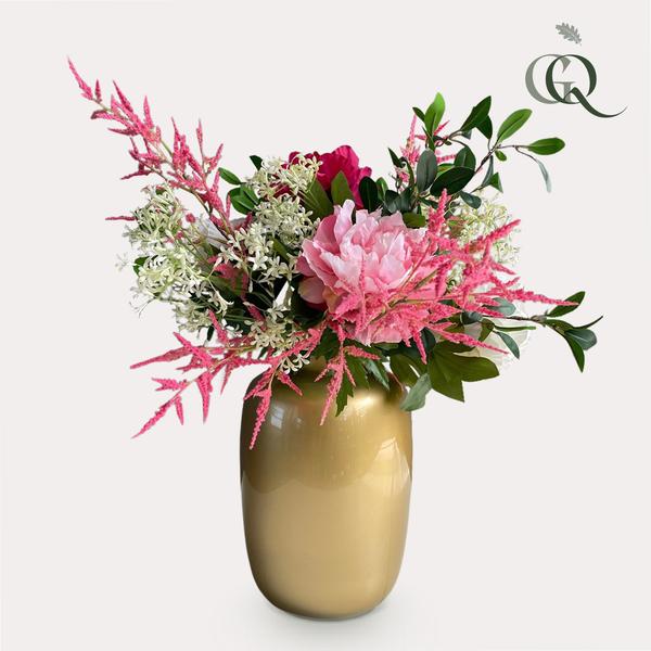 Kunstbloemen - Boeket L - Glänzendes Rosa - 80cm