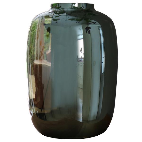Vaas glas - M - H35 W25 - Artic - Grijs