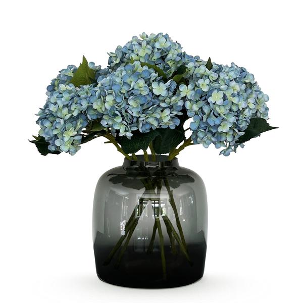 Kunstbloemen Solo - Blau - Hortensienblüte - x 8 - 52 cm