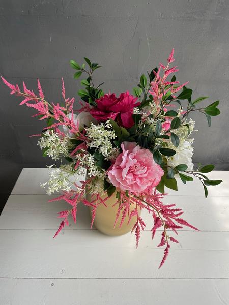 Kunstbloemen - Boeket L - Glänzendes Rosa - 80cm