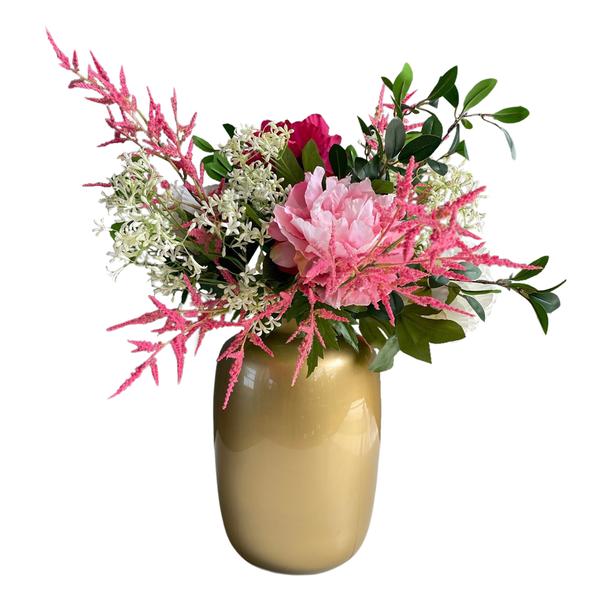 Kunstbloemen - Boeket L - Glänzendes Rosa - 80cm