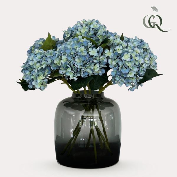 Kunstbloemen Solo - Blau - Hortensienblüte - x 8 - 52 cm