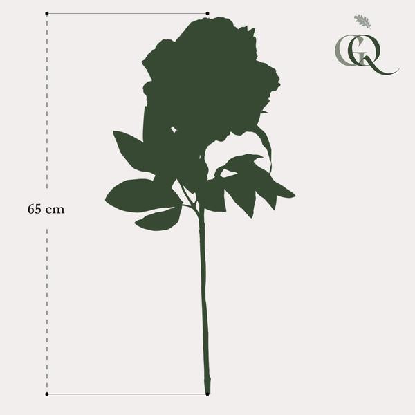Kunstbloemen Solo - Crème - Pioenrozen - x 5 - 65cm