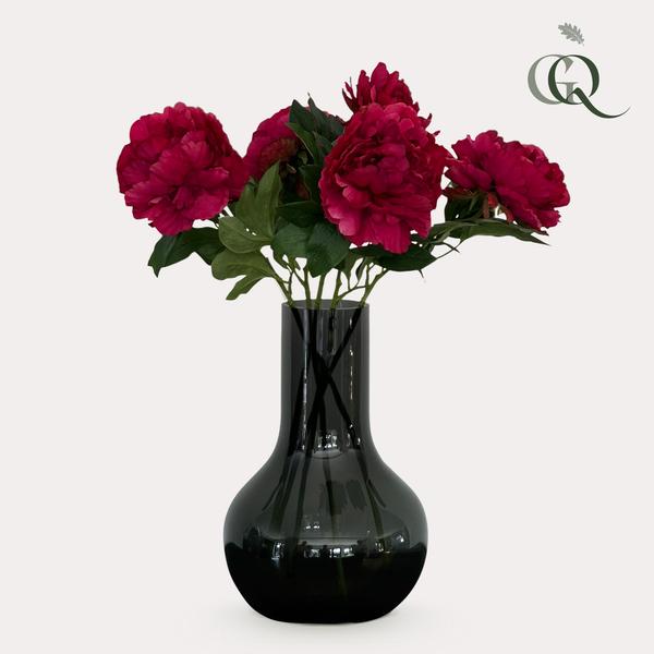 Kunstbloemen Solo – Dunkelrosa – Pfingstrosen – x 5 – 65 cm