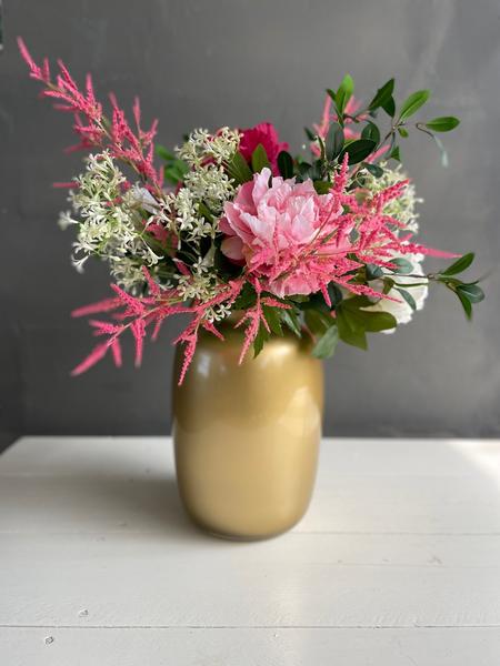 Kunstbloemen - Boeket L - Glänzendes Rosa - 80cm
