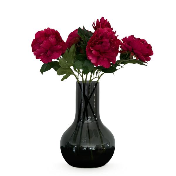Kunstbloemen Solo – Dunkelrosa – Pfingstrosen – x 5 – 65 cm