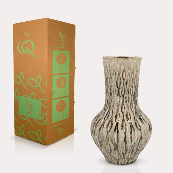 Vaas steen M - H39 W23 - Boa Groen