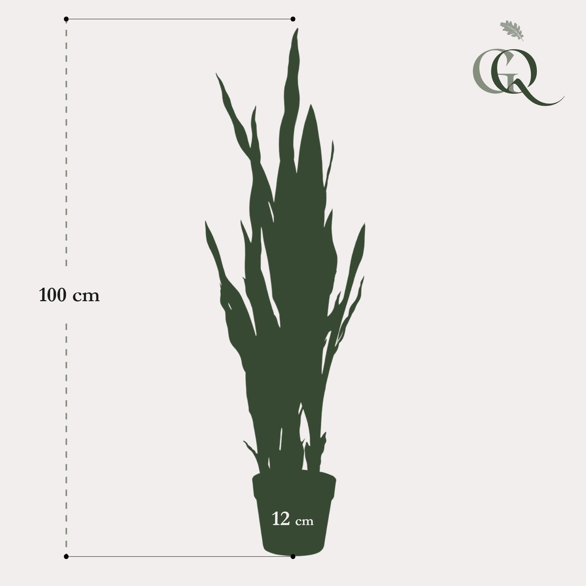 Kunstplant - Sanseveria zwart koraal - Vrouwentong - 97 cm
