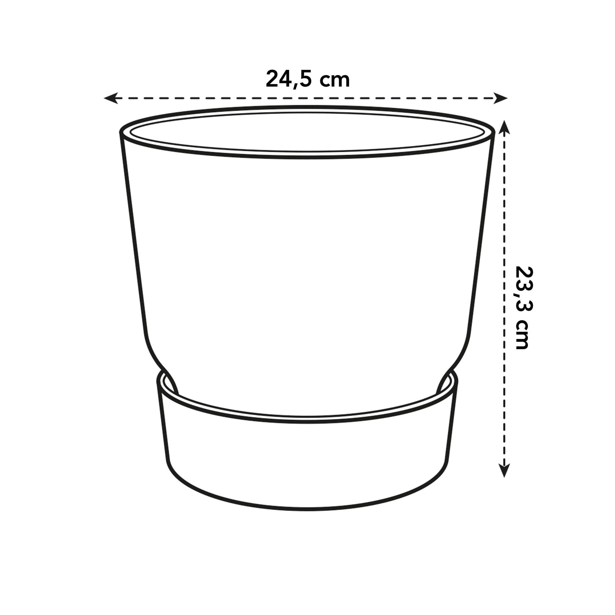 Pot elho Greenville Rond zwart - D24 x H23