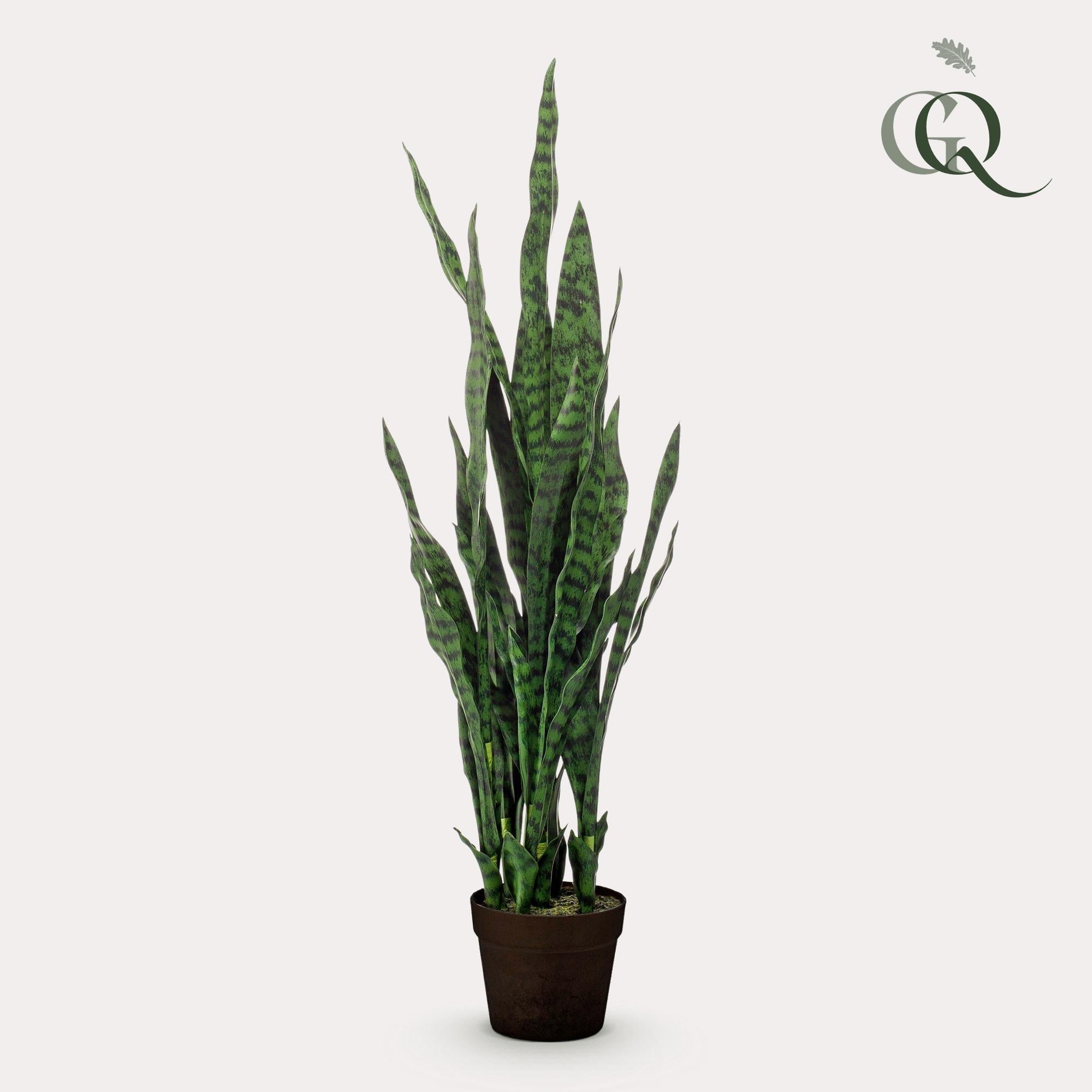 Kunstplant - Sanseveria zwart koraal - Vrouwentong - 97 cm