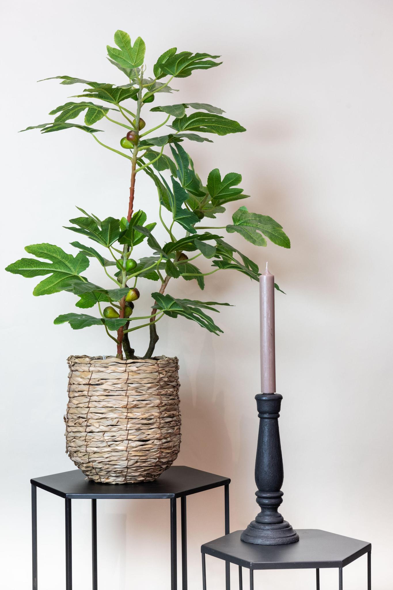 Kunstpflanze - Ficus Carica - Vijgenboom - 95 cm