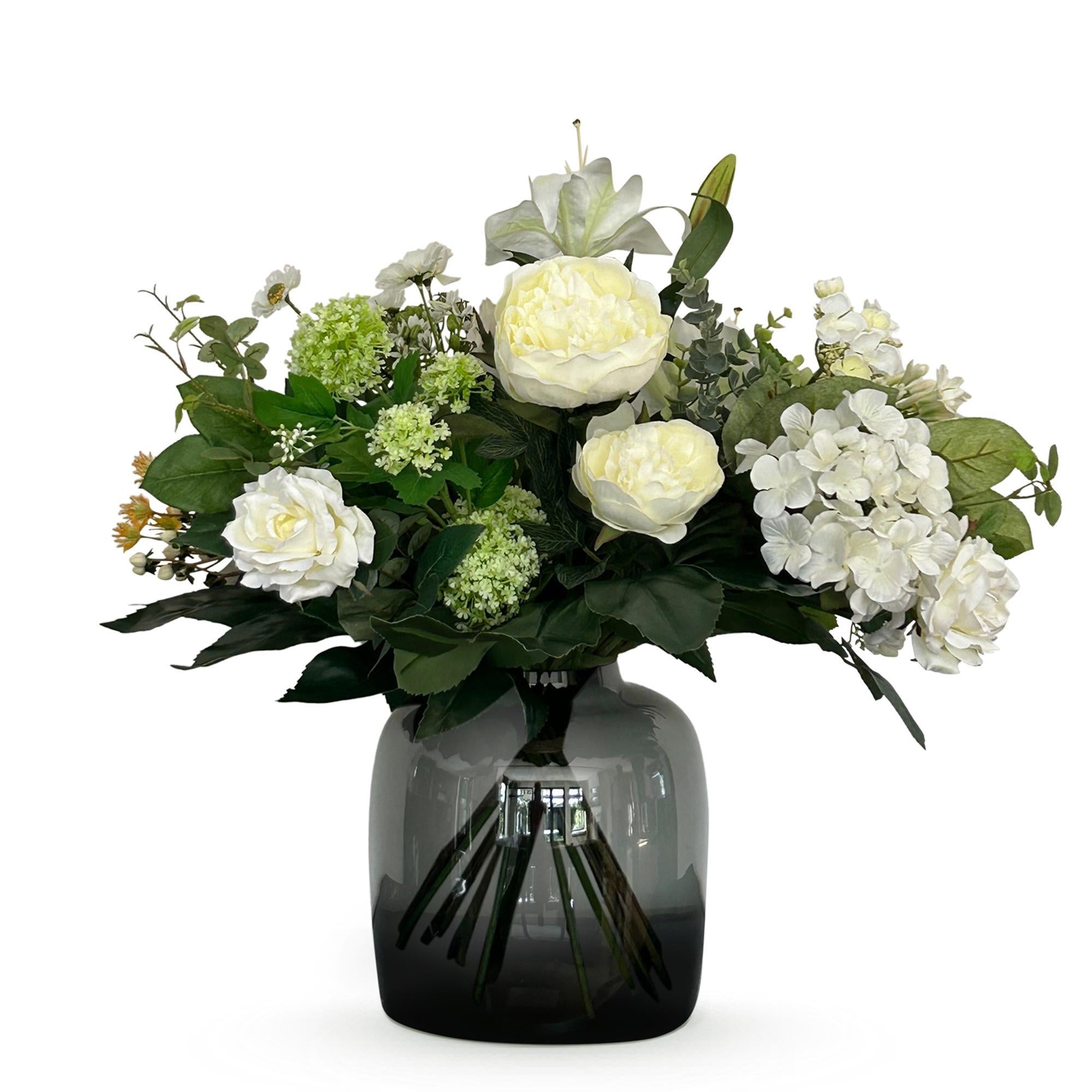 Kunstbloemen - Boeket M - White Dream - 60 cm