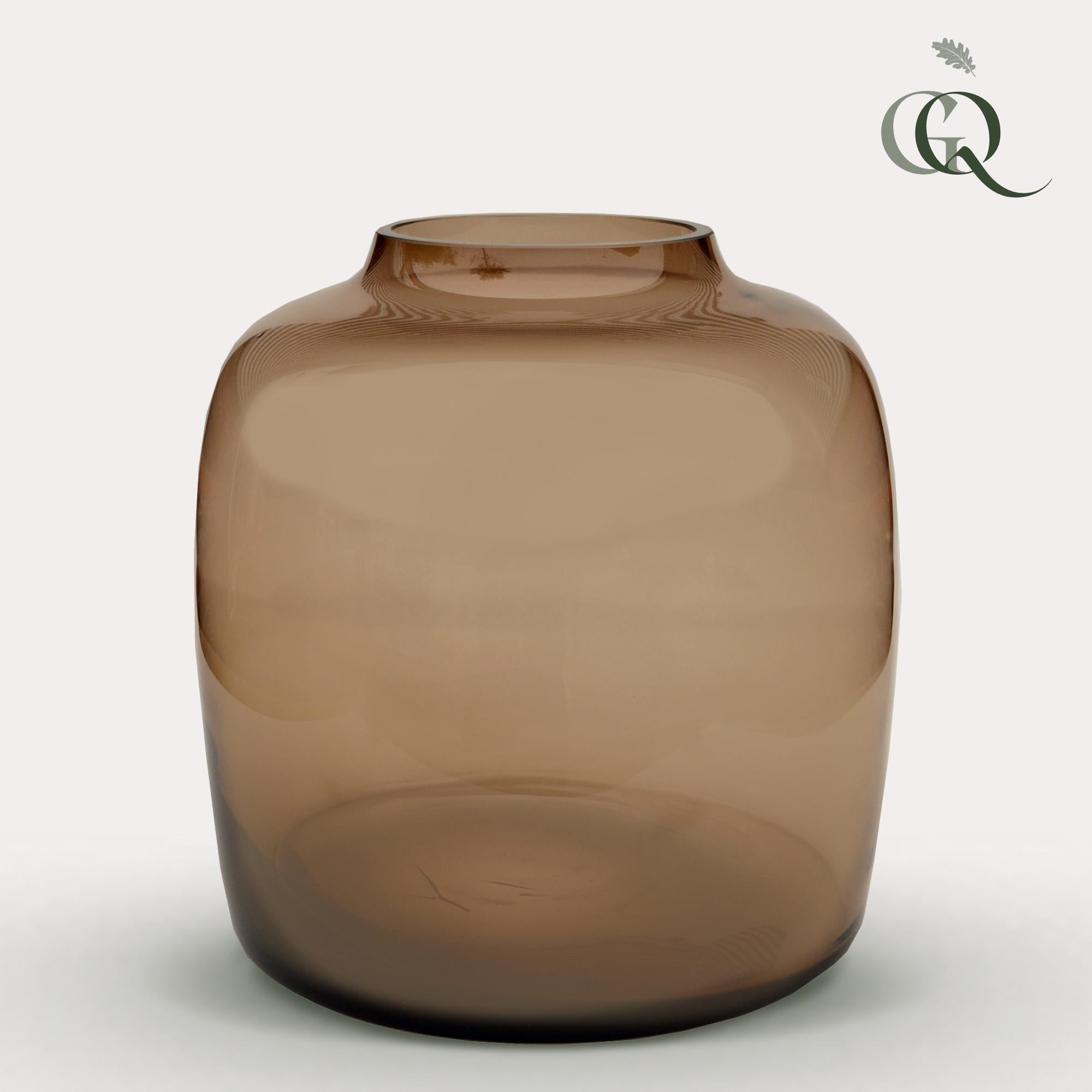 Vaasglas - M - H25 W25 - Bartica - Taupe