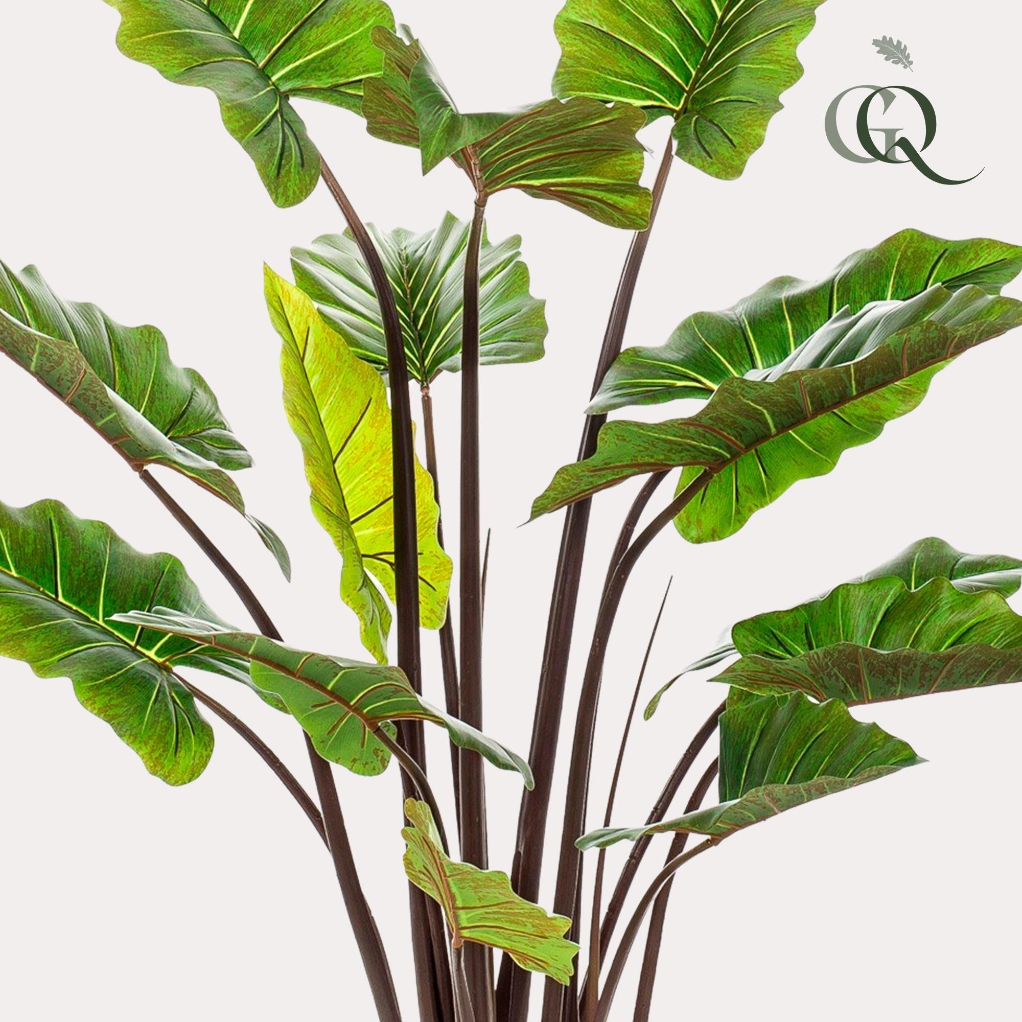 Kunstplant - Colocasia Roze China - Olifantsoor - 130 cm