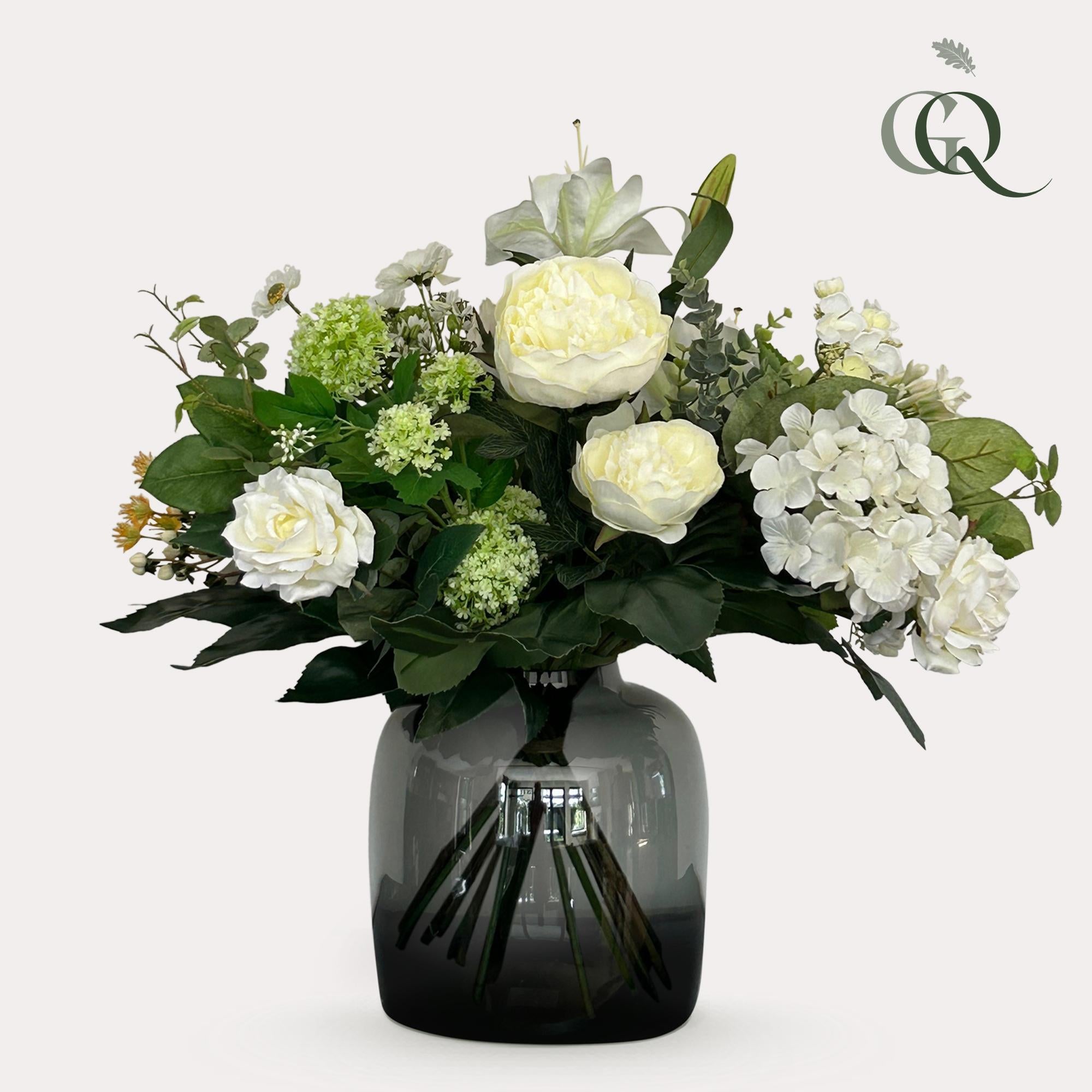 Kunstbloemen - Boeket M - White Dream - 60 cm