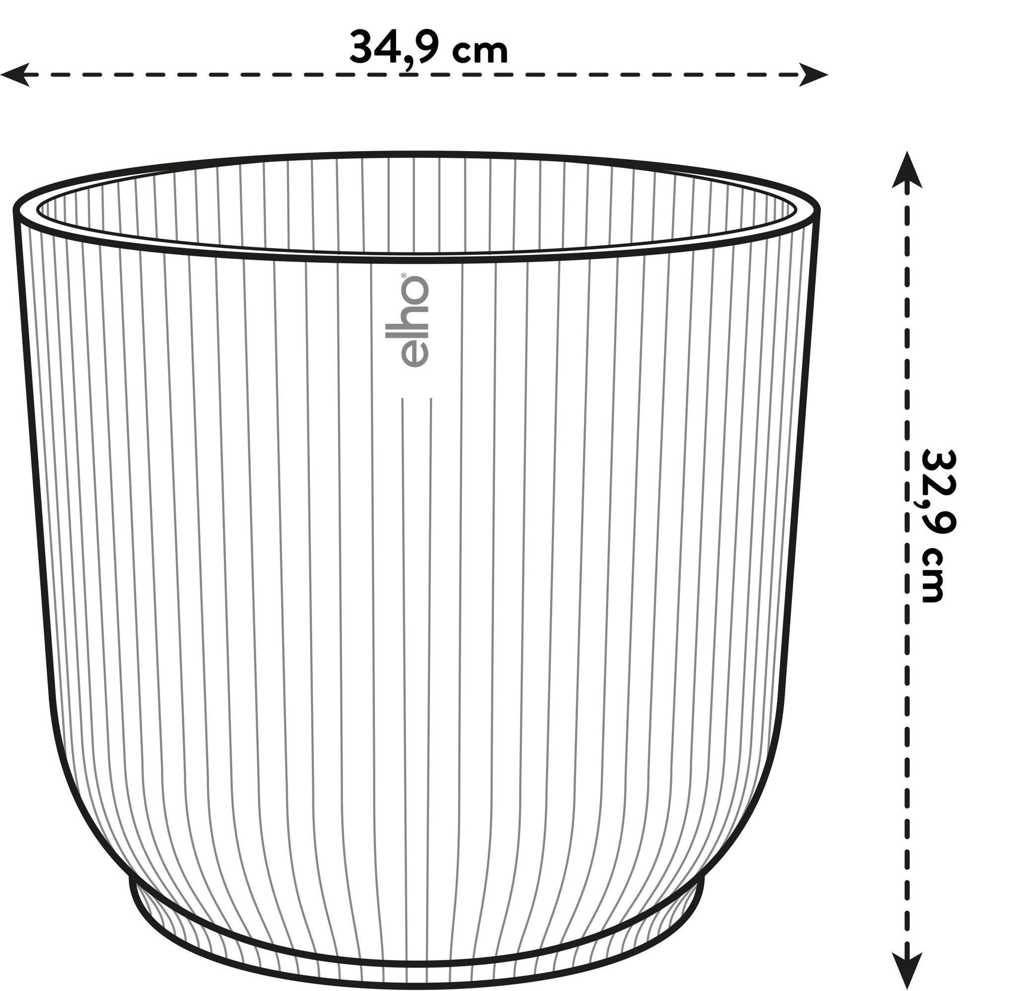 Pot elho Vibes Fold Round blauw - inclusief wielen - D35 x H33
