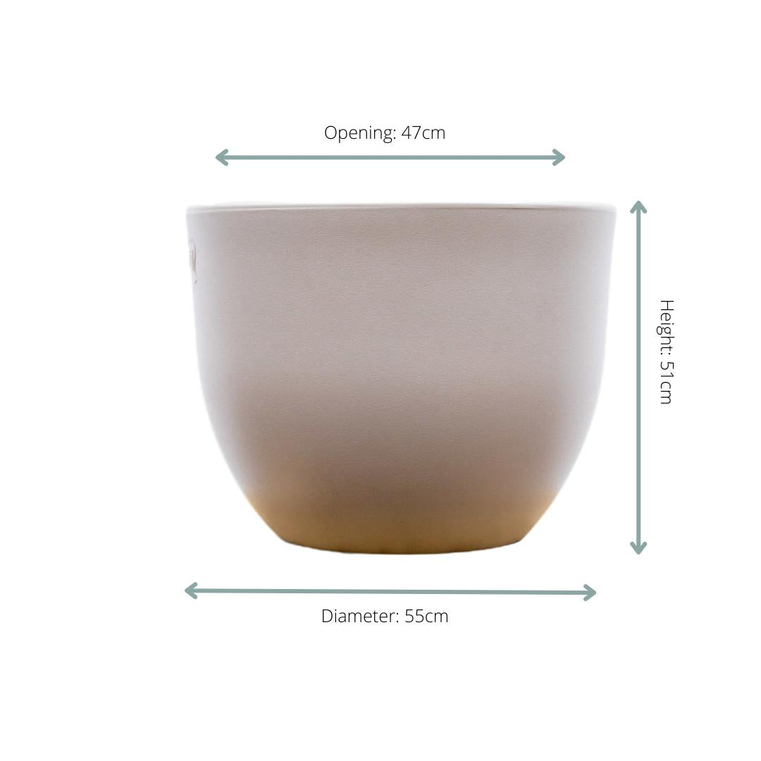 Pot Eiwit Taupe - D55 x H43