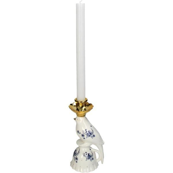 Kandelaar Vogel Porselein - Delfts blauw - 21 cm