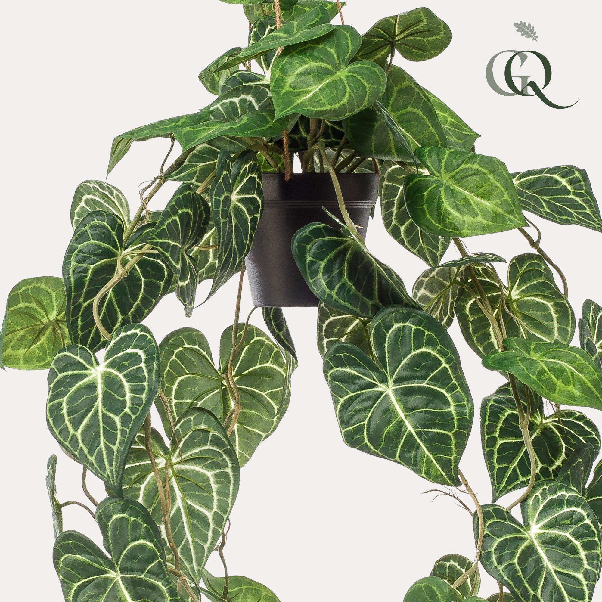 Kunstplant - Anthurium Clarinervium - Adelaarplant - 80 cm