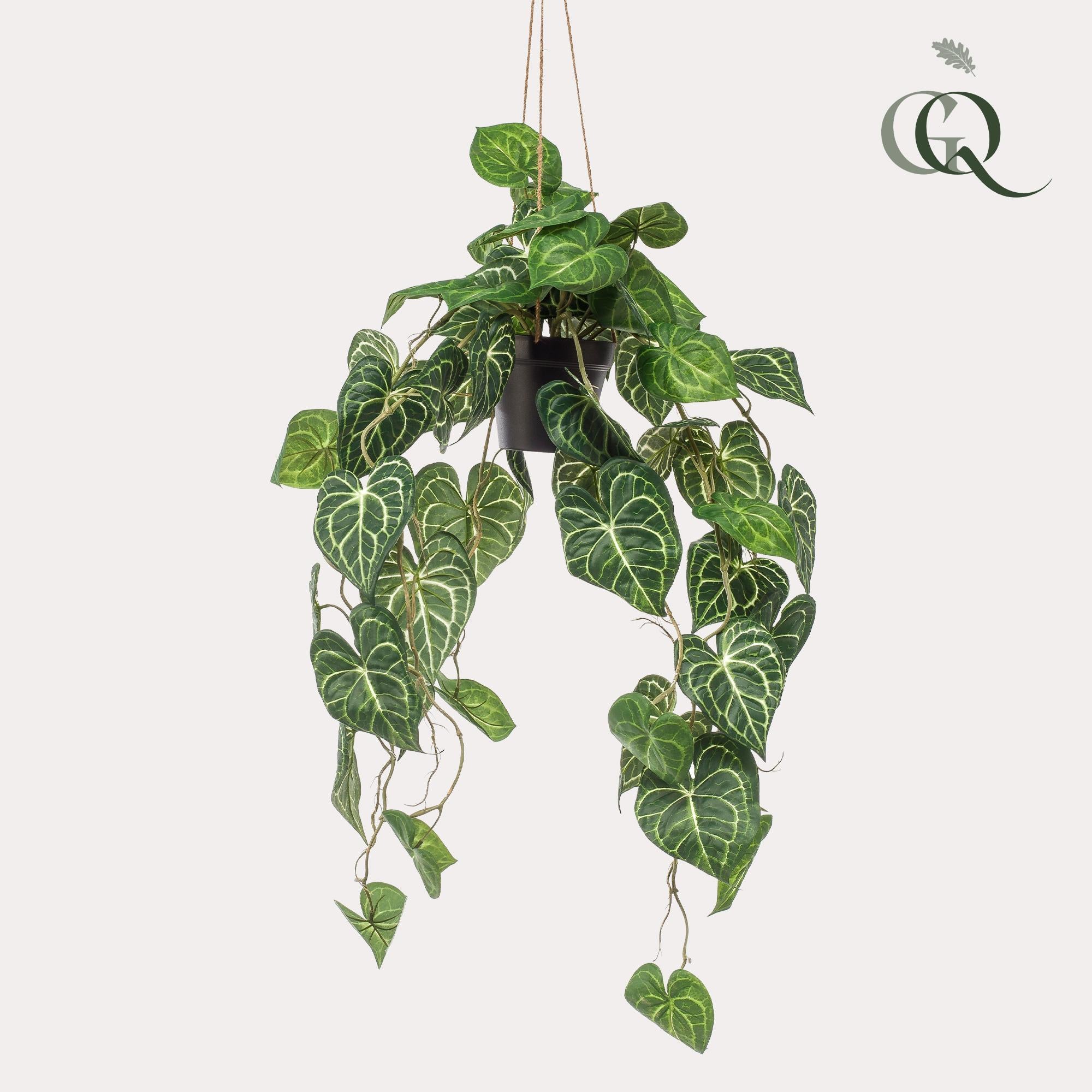 Kunstplant - Anthurium Clarinervium - Adelaarplant - 80 cm