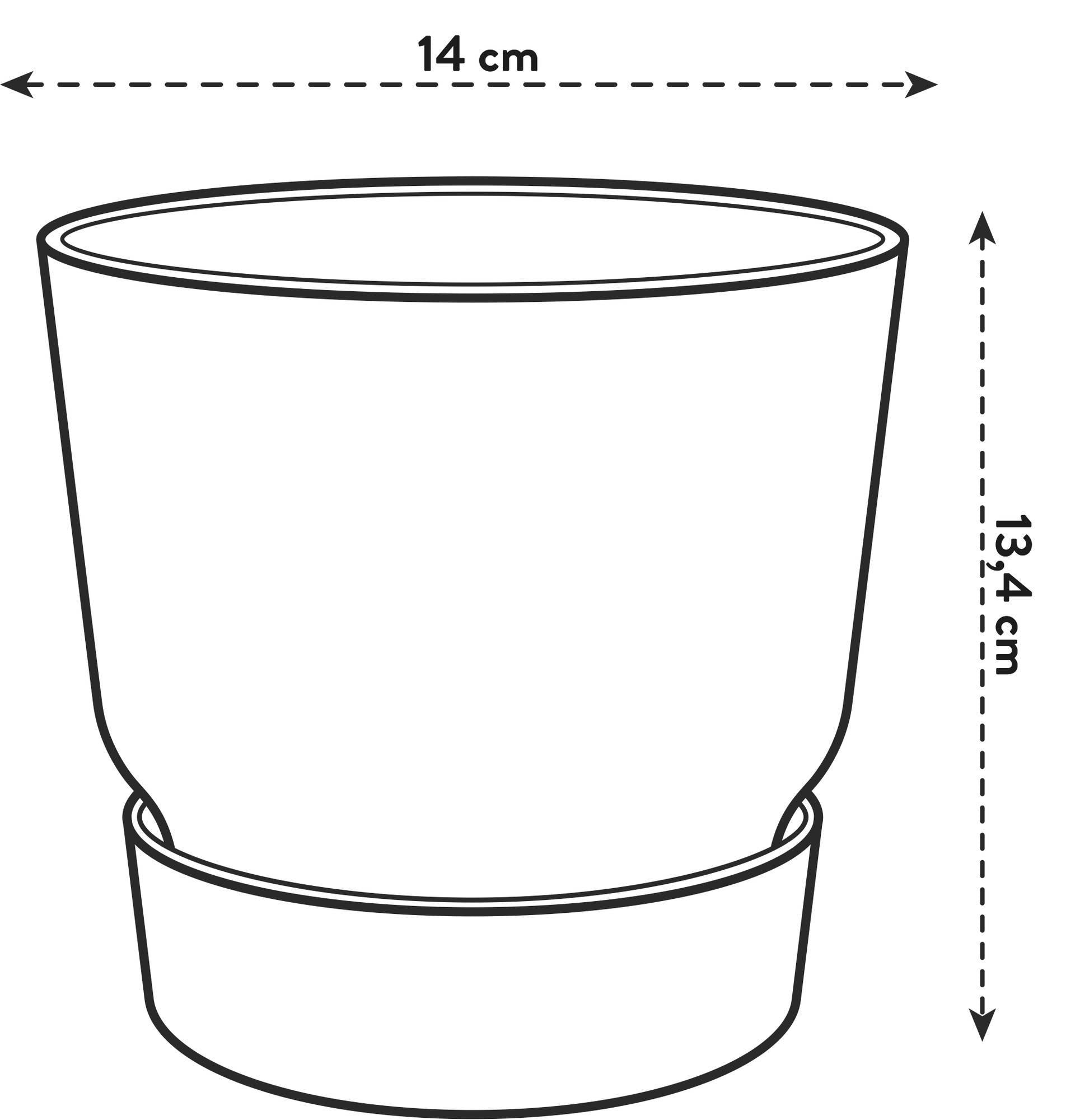 Pot elho Greenville Rond zwart - D14 x H13