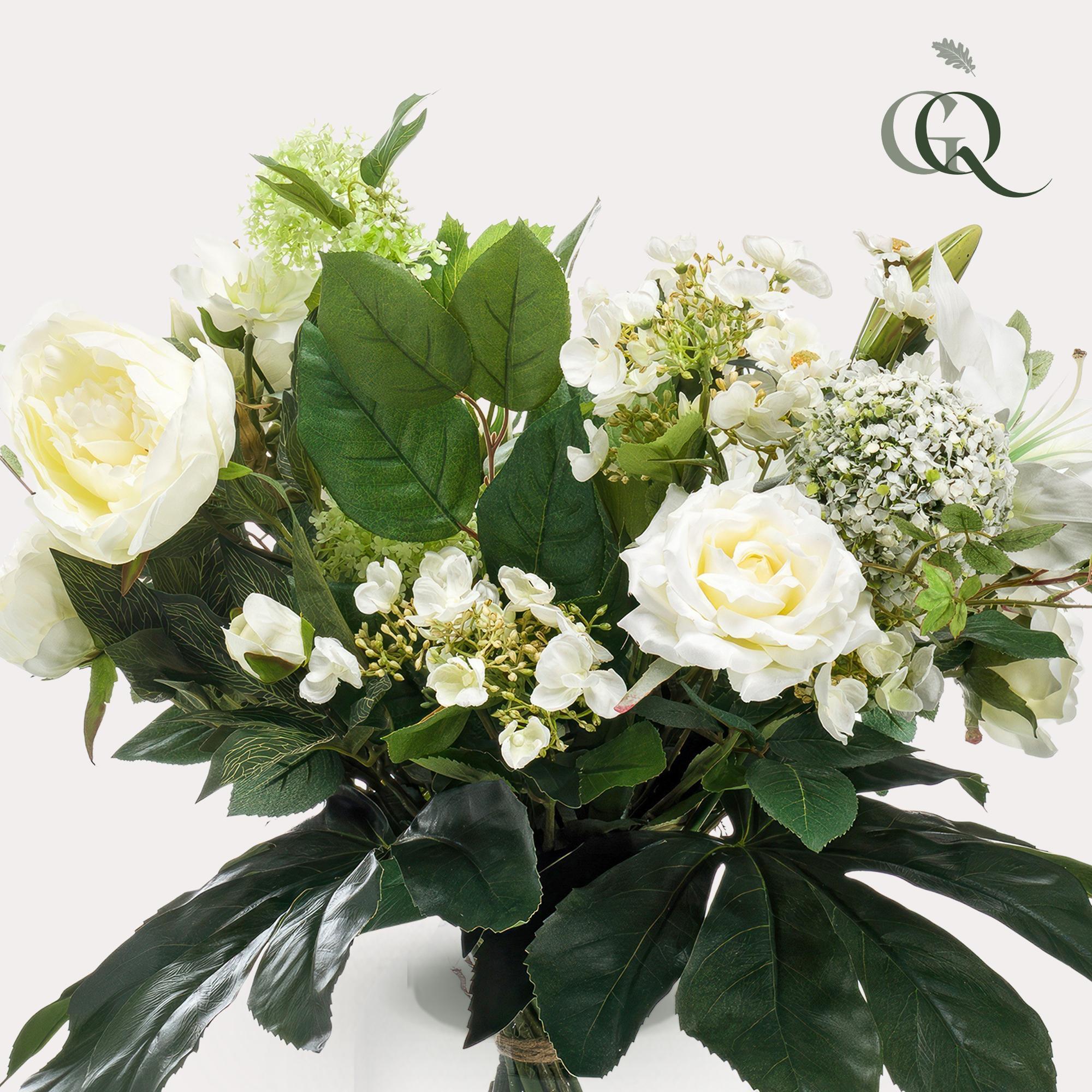 Kunstbloemen - Boeket M - White Dream - 60 cm
